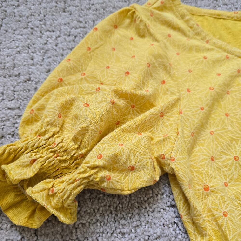 Toad & Co Laurel Dress Yellow Daisy Floral Tencel Organic Cotton Size S - Picture 3 of 10